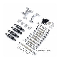 1/16 Scale Upgrade Parts Improved Performance Metal Connecting Rod Rod Shock Absorbers Kit Easy to Install RC Car Parts for Rough Terrain