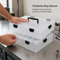 Multi-functional Portable Tool Box for Electricians, Auto Repair, Fishing - Hardware Parts, Screws, Accessories Organizer