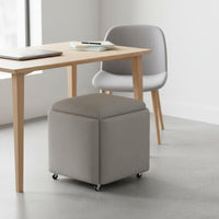 5 Pieces Stackable Nesting Stool Set Multifunctional Stackable Cube Stool Set 5 in 1 Nesting Ottoman Sturdy Frame for Apartment