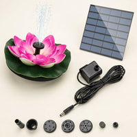 Bird Bath Water Feature with Lotus Flower Design, Built-in Pump Powered Decorative Water Feature, Brushless Motor for Garden Decoration