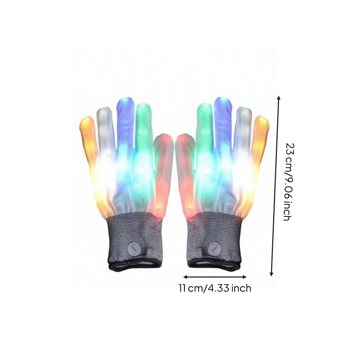 High Brightness LEDs Flashing Finger Light Gloves Multiple Lighting Modes LED Light up Gloves Hidden Battery Pack Party Supply Fun Gift for Parties