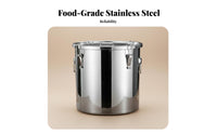 Sealed Metal Rice Bin Humidity-Resistant-Resistant Stainless Steel Airtight Canister Rust-Resistant Stainless Steel Storage Canister for Restaurant