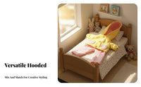 Doll Clothes Set Hooded Design Doll Outfit Plaid Accents Miniature Fashion Set for Hobbyists