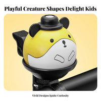 Kids Bike Bell Crisp Sound Cartoon Cycle Bell Easy to Install children's Cycle Chime for Parents, School Route Commute, Outdoor Activities