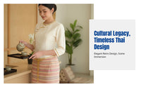 Xishuangbanna Dai Costume, Thai-Inspired Workwear, Elegant Tan Tea Dress, Artistic Photo Outfit
