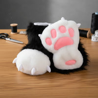 Furry Fursuit Feet Realistic Fursuit Paw Covers Hand Wash for Party, Photo
