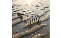 Clam Digging Rake Multi-Functional Beach Foraging Hand Tool Heavy Duty Stainless Steel Seafood Claw for Beachcombers, Outdoor