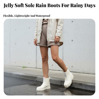 Elevated Rain Boots Non-Slip Sole Waterproof Jelly Boots Fashionable Women's Footwear