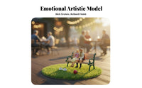 1:64 Miniature Couple Figurine Collectible Gift 1:64 Scale Couple Figurine Tiny Lover Figures Creative Decoration for Collectors