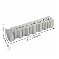Multi-Size Holes Band Forming Block Polished Polished Surface Curved Channel Steel Block Hemispherical Channel Mold for Goldsmiths, Jewelers, Goldsmith Shop, Jewelry Workshop
