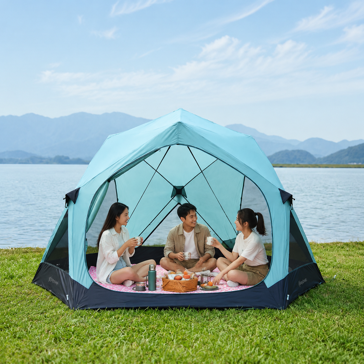 quick-deploy camping tent