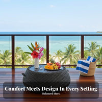4 Pieces All-Weather Woven Sofa and Armchair Collection Deep Seating paded Rope Sofa Set High-Resilience Sponge exteriordoor Furniture Water pads for Homeowners, Hospitality Businesses, Property Managers, Patio, rearyard, Garden, waterside