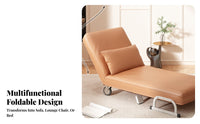 Two-WayUse transformable Armchair Foldable Pull-pull-open Sleeper Chair Space-Saving Sofa Bed Movable with casters for Apartment Dwellers, Homeowners, Office Workers, Small Spaces, Balcony, Study Room, Bedroom