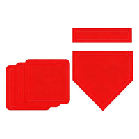 5 Pieces Rubber Home Plate Set Waterproof Baseball Base Set Portable Field Marker for Kids, Gym