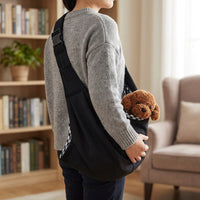 Cat Carrier Bag for Kittens, Medium Soft Polyester Portable Cat Shoulder Bag with Adjustable Strap for Outdoor Car Travel