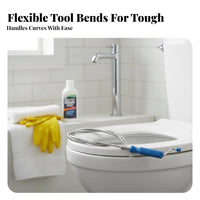 Multi-Purpose Drain Snake Reusable Plumbing Snake Heavy Duty for DIY Enthusiasts, Property Managers, Bathtub, Bathroom, Kitchen