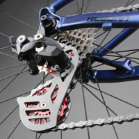 Carbon-Fiber Derailleur Cage with Pulley Wheels Sleek-Profile Derailleur Cage Compact Cycle Pulley Wheel Lightweight for Road Bikers, Cyclists, Drivetrain Upgrade