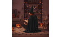 Halloween Witch Costume Pointed Cape with Hat Draped Witch Cape Sturdy for Cosplay