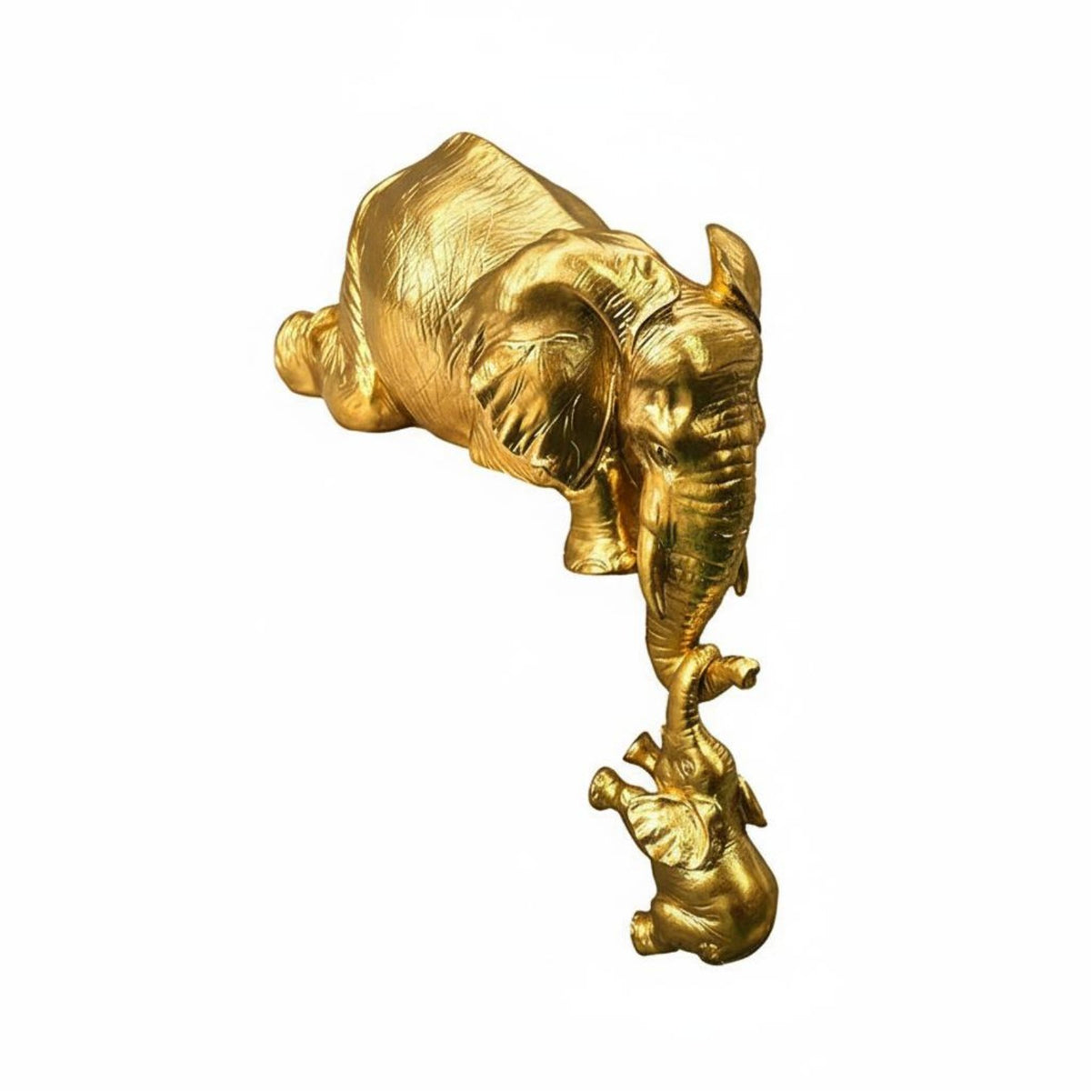 Mother and Young Elephant Figurine Mother and Young Elephant Ornament Realistic Details for Bedroom, Shelf