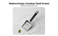 Cat Waste Sifter Easy to Clean Stainless Steel Waste Scooper Rust-Resistant Metal Litter Sifter