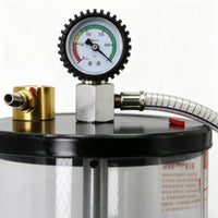 Graduated Oil Collection Cup with Pressure Gauge Transparent Pneumatic Oil Extractor Cup for Auto Technicians, Mechanics, Workshops