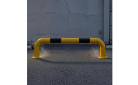 Removable U-Shaped Pipe Guardrail Detachable Base Steel Pipe Guardrail Yellow and Black U-Shaped Anti-Collision Bar Cylindrical Frame