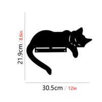 Weather Resistant Hollow-out Garden Stake Easy to Install Cat Outline Stake Black Cat Garden Decoration for Gardeners