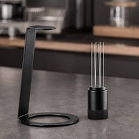 Stainless Steel WDT Tool with Stand Fine-Pin Espresso Distribution Tool with Stand Food-Grade Coffee Distribution Needle Compact for Baristas