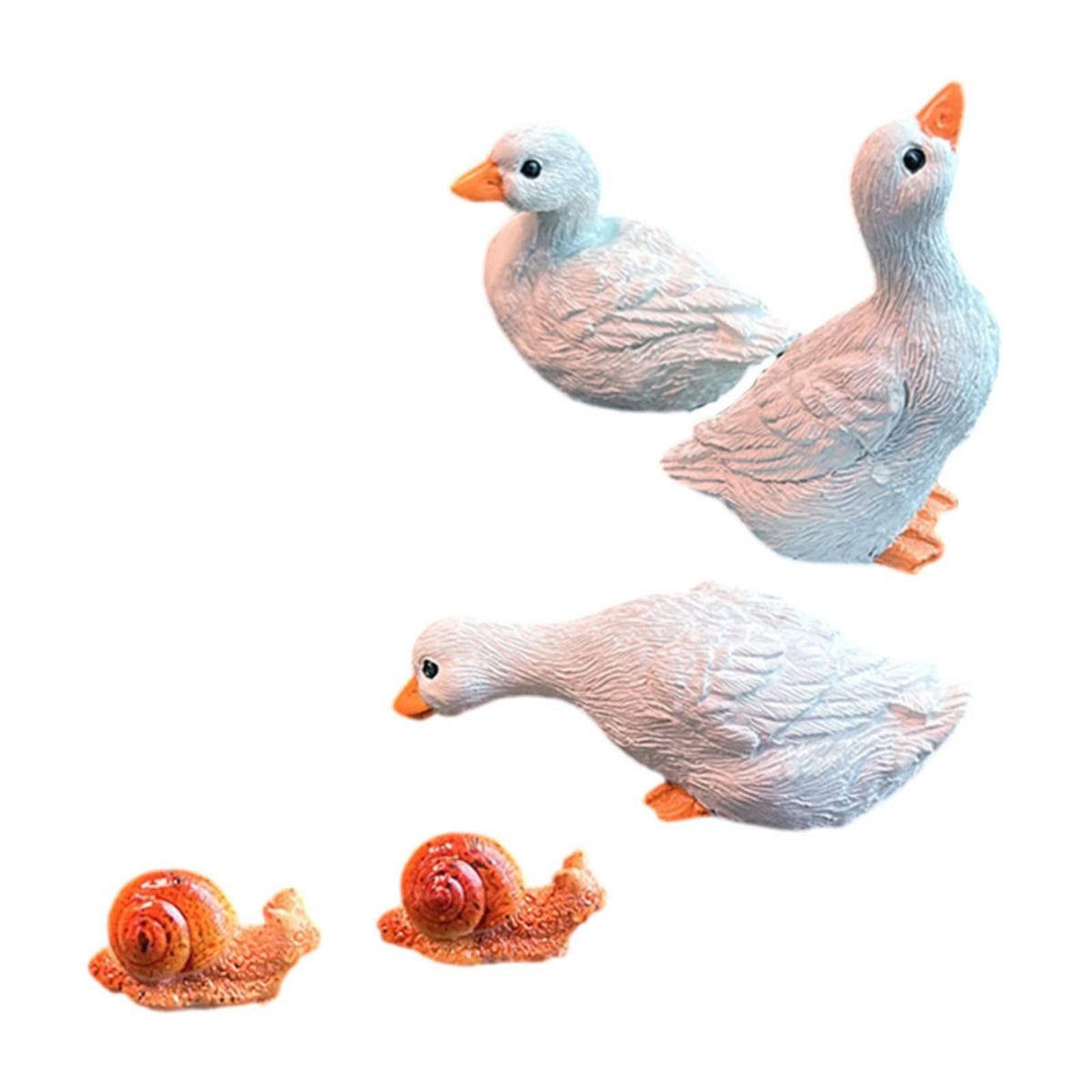 Vivid Details Miniature Duck Figurine Realistic Design Micro Landscape Duck Outdoor Safe for Pond