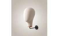 Mannequin Head with Wall Mount Minimalist Wall Mannequin Head Headdress Display Stand Space-Saving Beige for Retailers