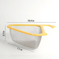 Kitchen Sink Strainer and Sink Drain Basket, Stainless Steel Food Waste Strainer, Corner Suction Vegetable Washing Basket for Modern Minimalist Style
