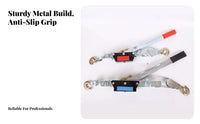 Heavy Duty Wire Rope Tightener Industrial Grade Double Hook Cable Puller Safety Latch Hooks for Mechanics, Farmers, Warehouse, Garage, Farm