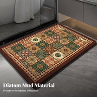 Non-Slip Quick-Dry Bath Mat Easy to Clean Absorbent Shower Rug Long-Lasting Bathroom Accessory Soft and Comfortable for Seniors, Families, Restroom, Toilet Area, in Front of Sink, Entryway