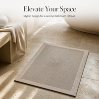 Japanese Wabi-Sabi Style Diatomaceous Earth Bath Mat, Super Absorbent Quick Dry Non-Slip Bathroom Floor Mat