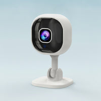 Compact Security Camera with Mounting Plate Smart Pan and Tilt Camera Wireless Tabletop for Caregivers, Parents, Pet Owners, Home Monitoring