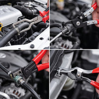 4 Pieces Hose Clamp Pliers with Molded Handles Ergonomic Automotive Hose Pliers Swivel Jaw Blow Molded Case for Garage