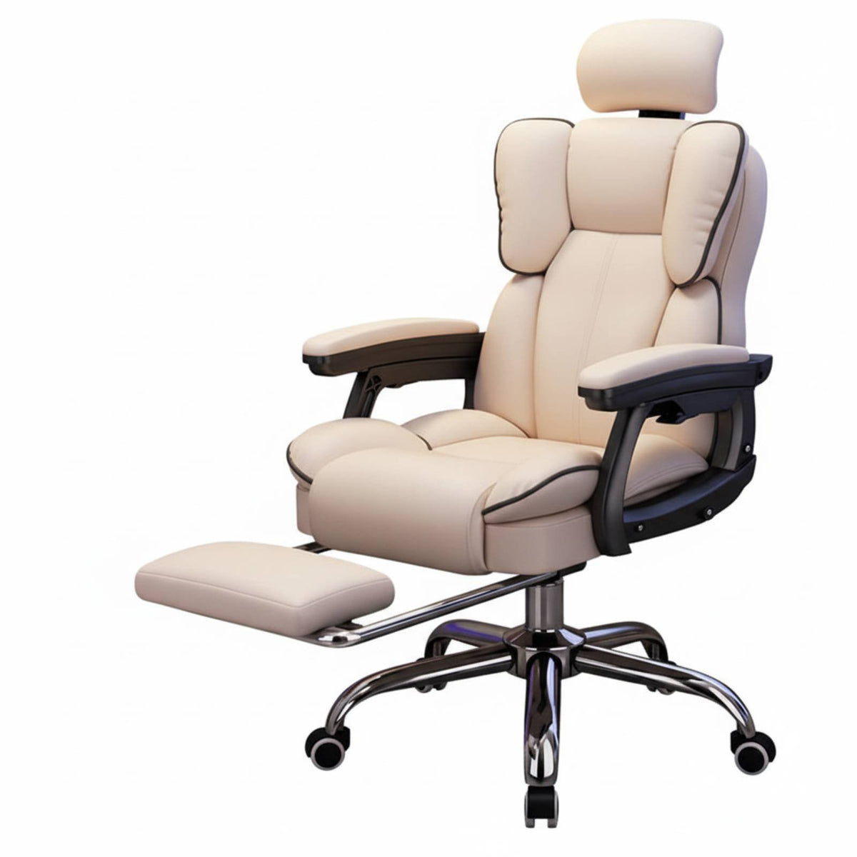 Thickly Padded Cushion Ergonomic Gaming Recliner Linked Armrests Reclining Sled Base Armchair Adjustable Headrest Computer Chair Breathable Backrest for Gamers, People Who Work from Home, Students, Dorm Room, Bedroom