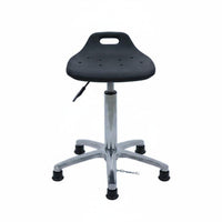 360-Degree Swivel Anti-Static Rolling Stool Blast-Resistant-Proof Gas Lift Adjustable Laboratory Stool with Foot Loop Heavy-Duty Construction Workplace Furniture Easy to Clean for Factory Workers, Workshop Operators, Assembly Line