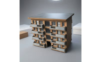 Model Building with Balconies Pre-Cut Apartment Model Kit Paintable Multi-Story for Modelers, Railway Layouts, Dioramas