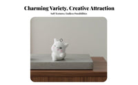 3D Resin Bear Pendant DIY Flocked Bear Charm Adorable Craft Supply for Crafters, Teenagers, Keychain Making, Car Decoration