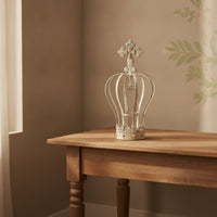 Candle Holder Regal Candle Holder with Crested Outline Rustic Decoration for Wedding