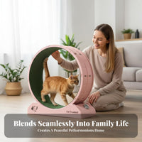 quiet Operation feline jogning Wheel paw-protective opening Feline jogning Wheel Stable Base pet Exercise Equipment Sturdy Construction for Apartment Dwellers, Indoors, Home, Living Room, Bedroom