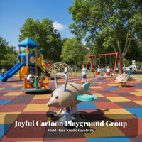 Bouncing Motion coil Rocking Horse Bouncy Fun creature coil Rider Weather-Resistant Playground Equipment Comfortable Saddle for Preschoolers, Toddlers, Parents, public garden, Kindergarten, Community Space, Backyard