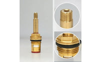 Brass Faucet Cartridge Threaded Faucet Valve Cartridge with Sealing Seal Tap Gland Splined Hardware Hot and Cold Water