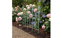 Ornamental Design Decorative Garden Trellis Rustic Look Metal Garden Fence Panel Heavy Duty Decorative Metal Fence Outdoor Use for Yard