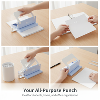 Dual-Hole Paper Punch for A4 Loose-Leaf Binders, Manual Two-Hole Puncher