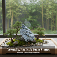 Aesthetic Design Simulation Qinglong Stone Easy Installation PU Foam Landscaping Stone Versatile Decoration PU Foam Fake Rock Long-Lasting for Interior Designers, Event Planners, Gardens, Courtyards, Parks, Poolside