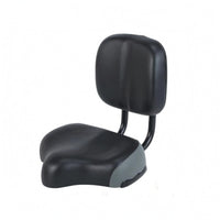 Cycle Saddle with Backrest Ergonomic Bike Seat with Backrest Padded Cycle Seat Contoured Cycling Gear Metal Frame