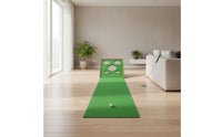 Indoor Golf Putting Mat with Wooden Base Portable Golf Putting Green Foldable Sports Equipment Realistic for Golfers, Home, Garage, Backyard