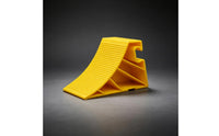 Plastic Wheel Chock Triangular Tire Wedge Yellow Chock with Ribbed Surface Non-Slip for Mechanics